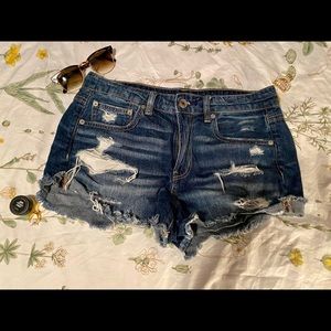 American Eagle Tomgirl Shortie Denim Jean Shorts Size 6